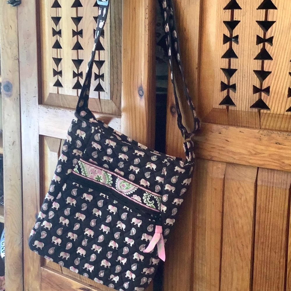 Vera Bradley Pink Elephants Crossbody Bag